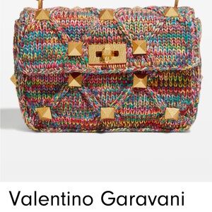 Valentino Garavani Gold Crossbody Bag with Structured Design
